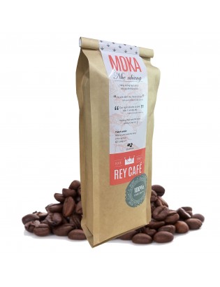 Cà phê Moka Nhẹ Nhàng - Gói 500gr - Thành phần hạt Moka nguyên chất có bơ